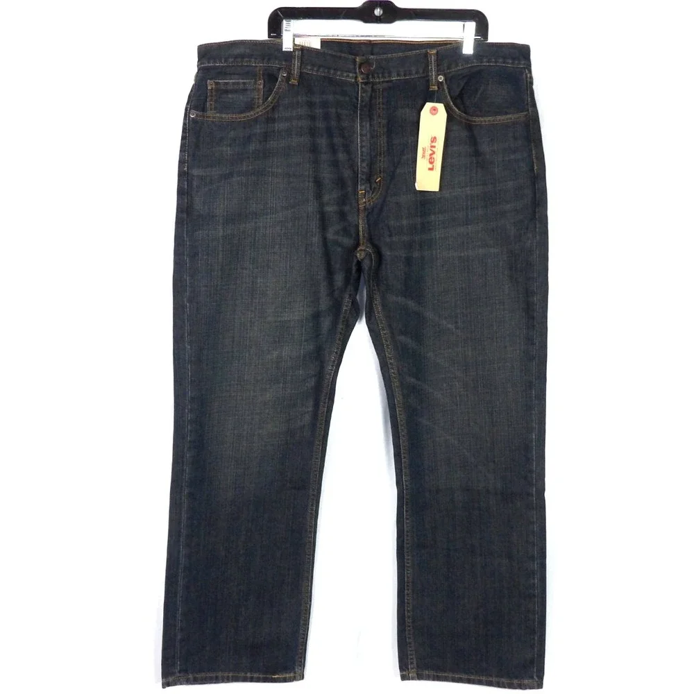 NEW! Levi's 559 Relaxed‎ Straight Leg Dark Wash Cotton Jeans Men's 42 X 30 NWT!